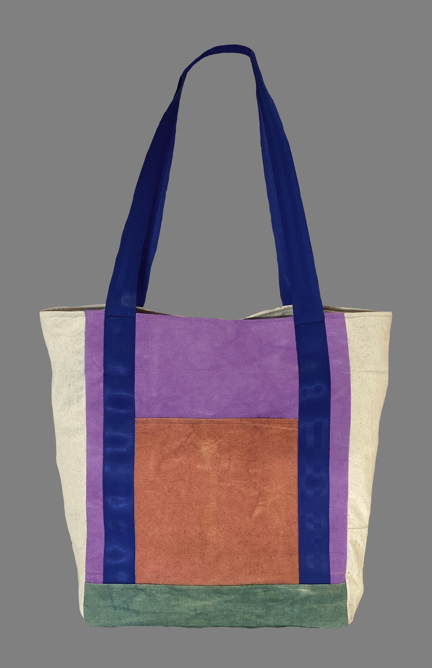 Carry All Bag - Blue Strap - Terracotta/Aqua/Lavender