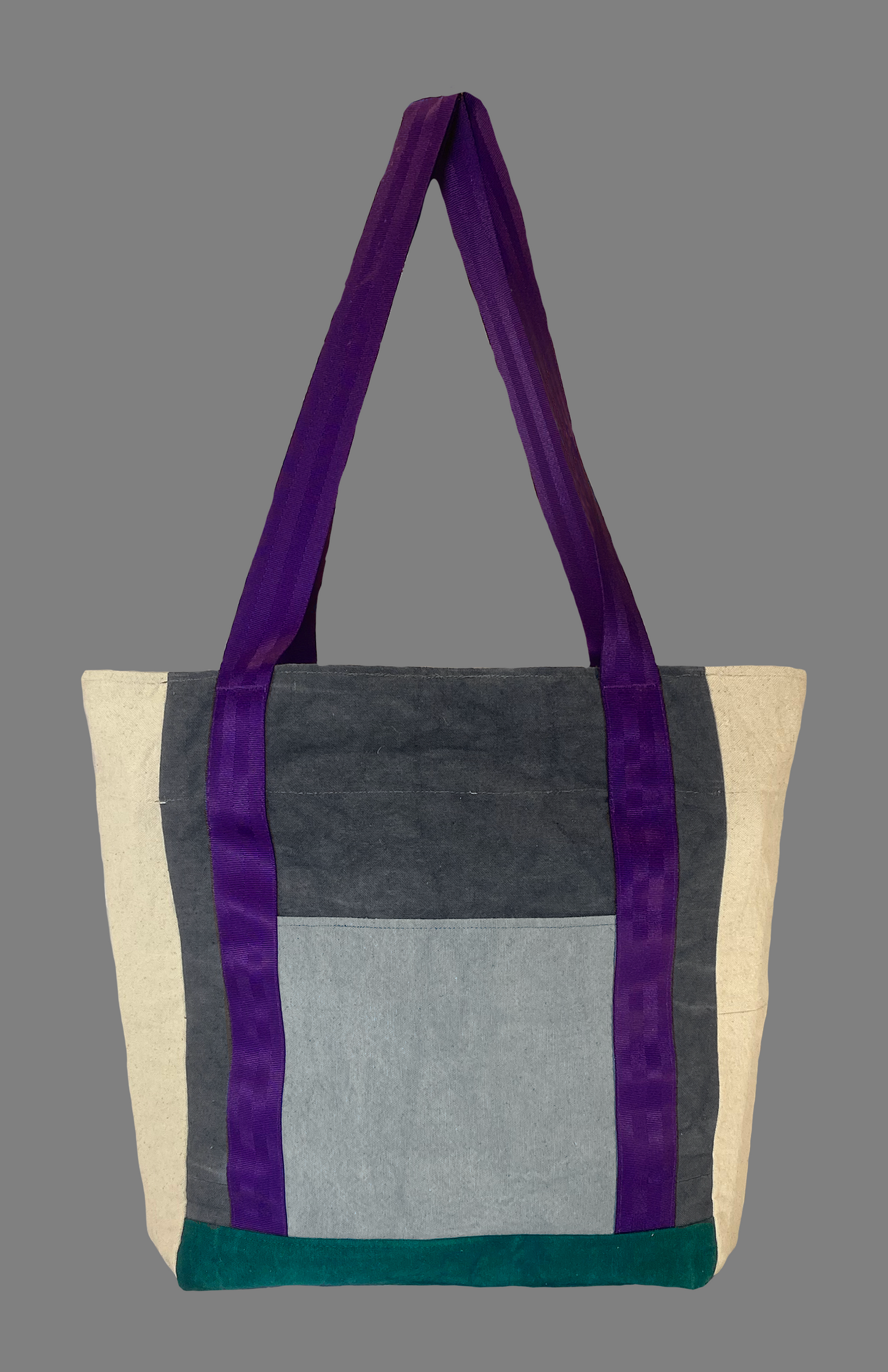 Carry All Bag - Purple Strap - Lightblue/Gold/Darkgrey