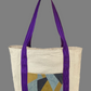 Carry All Bag - Purple Strap - Lightblue/Gold/Darkgrey