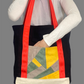 Carry All Bag - Red Strap - Sage/Grey/Yellow