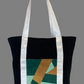 Carry All Bag - White Strap - Darkgreen/Seafoam/Gold