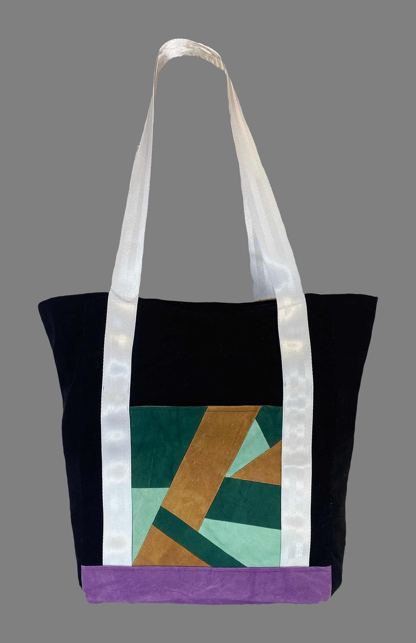 Carry All Bag - White Strap - Darkgreen/Seafoam/Gold