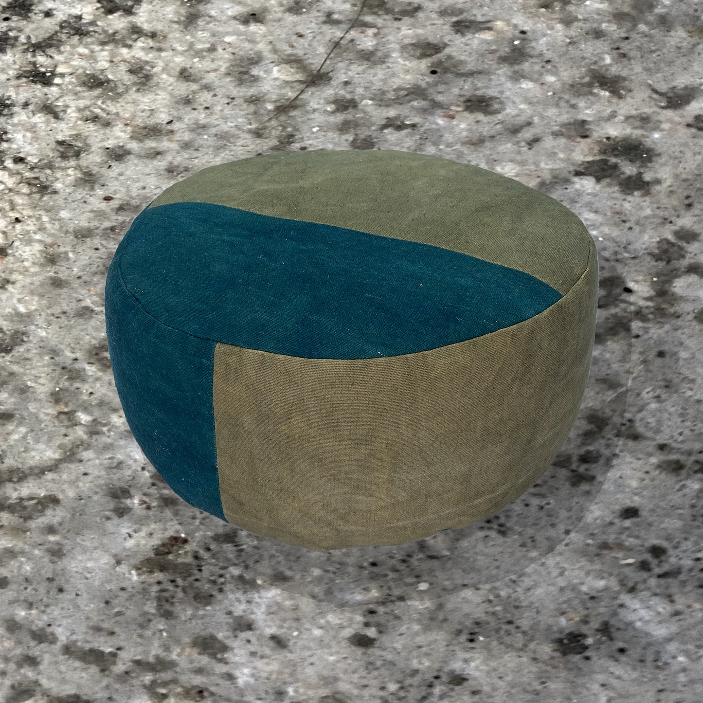 Buckwheat Hull Cushion - Color Spread - Teal+Khaki+Grey