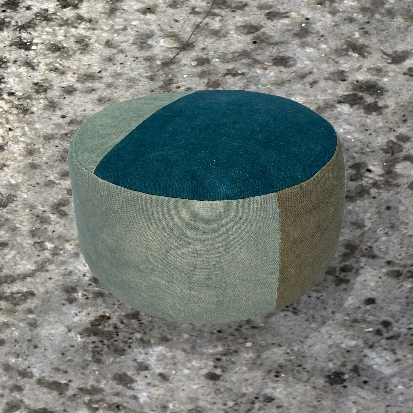 Buckwheat Hull Cushion - Color Spread - Teal+Khaki+Grey