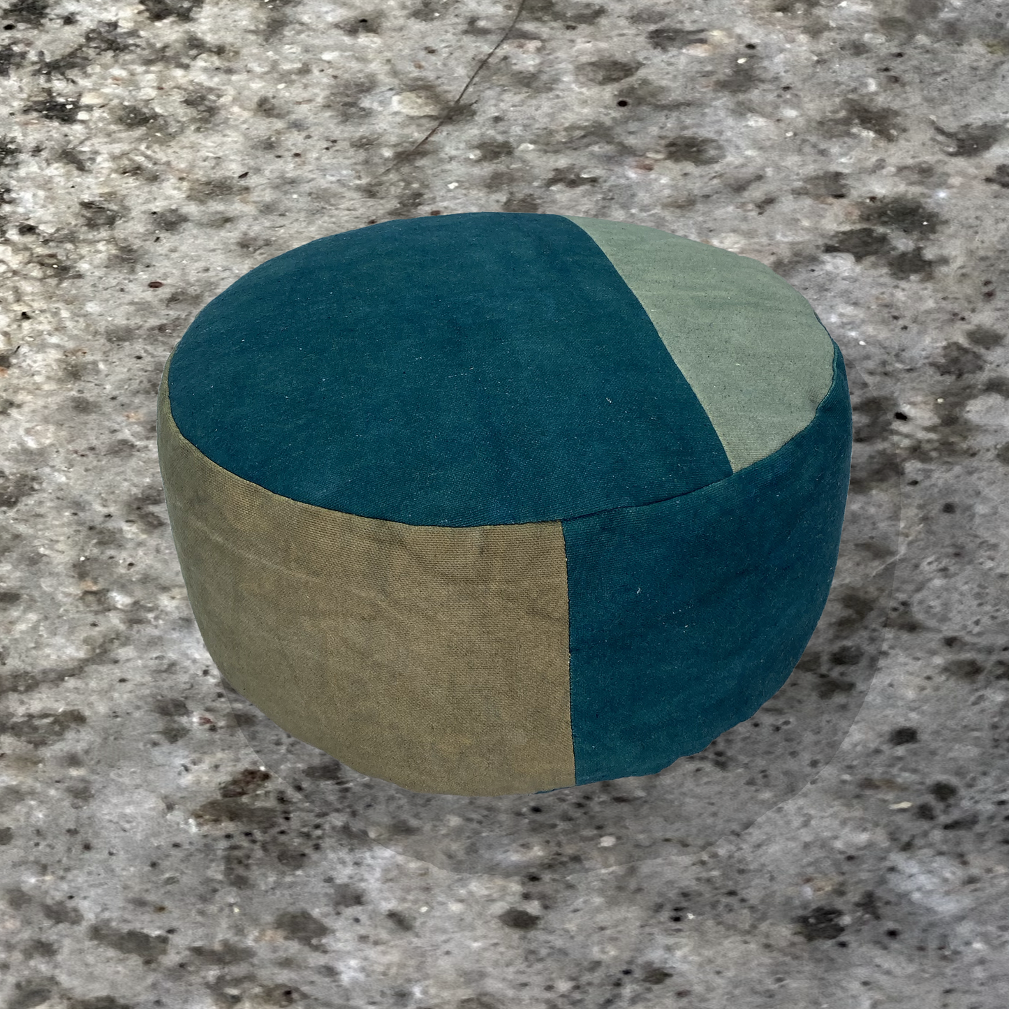 Buckwheat Hull Cushion - Color Spread - Teal+Khaki+Grey