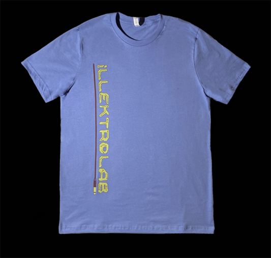 ILLEKTROLAB cyborg tee in lavender blue **PREORDER**